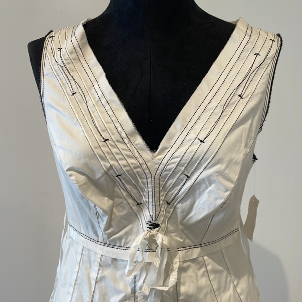 SUMMER DRESS WITH CONTRAST STITCHING - Picture 4 of 9